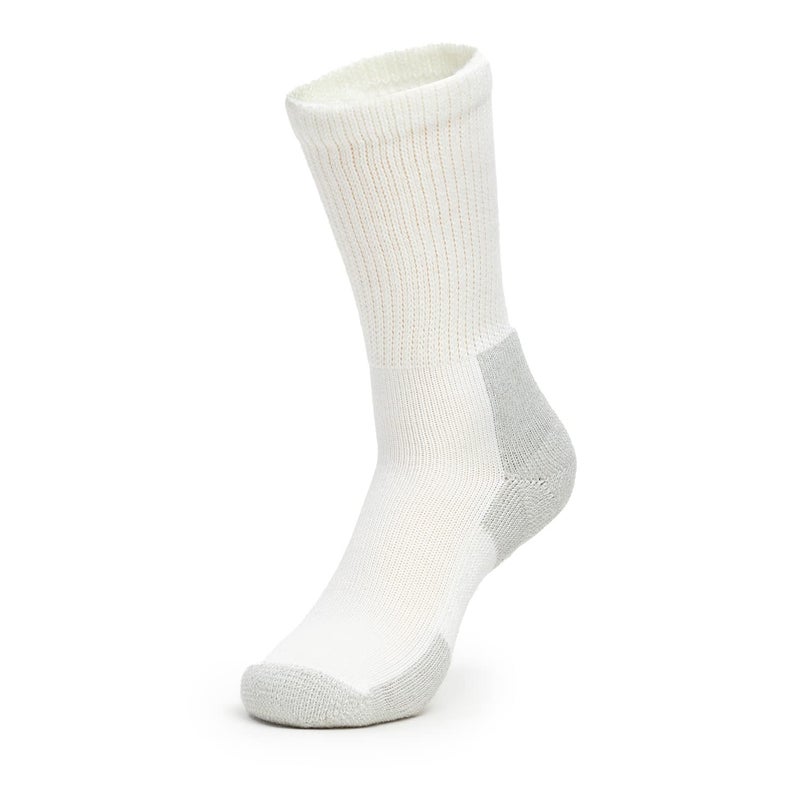 Thorlos Mens Xj Max Cushion Crew Running Socks, White/Platinum (1 Pair), Medium US - Image 1